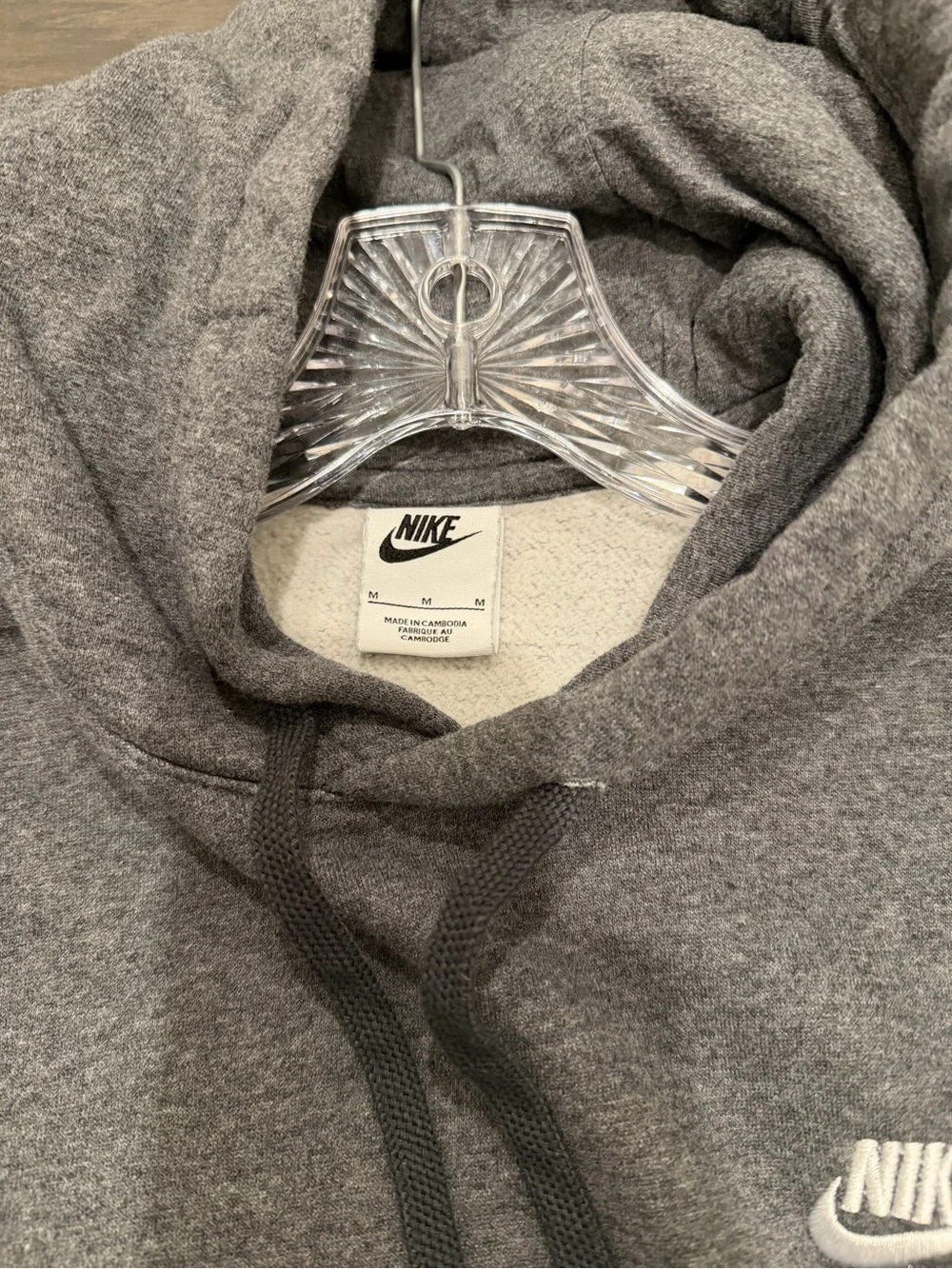 Nike Men's Heather Gray Pullover Hoodie